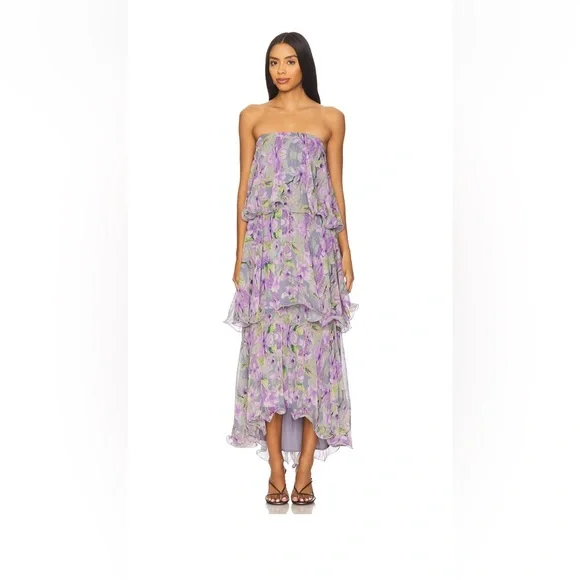 ELLIATT Milena Maxi Dress in Fog Lilac (LG) - Picture 2 of 2